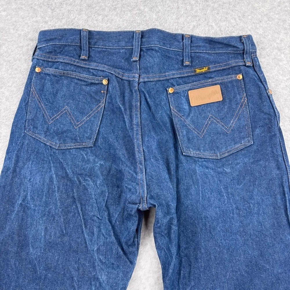Wrangler Jeans Mens 36X30 Blue Denim Cowboy Cut Original Fit USA Made Vintage - Picture 10 of 14
